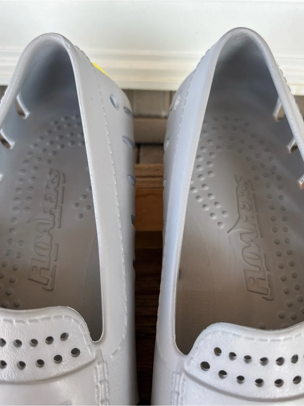 Men's Lightweight Perforated Slip-On Loafers in Light Gray 13